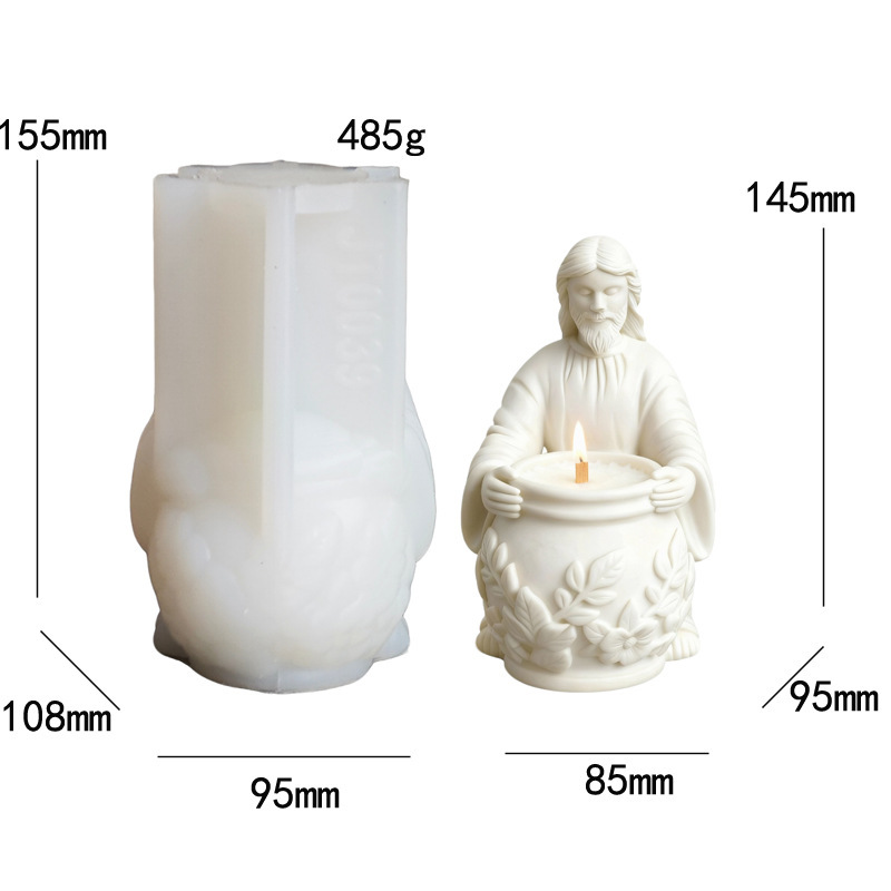 Man Embracing Pot Silicone Mold DIY Gypsum Resin Epoxy Craftwork