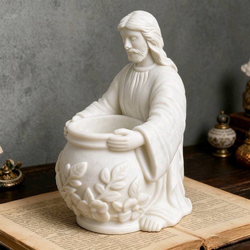 Man Embracing Pot Silicone Mold DIY Gypsum Resin Epoxy Craftwork