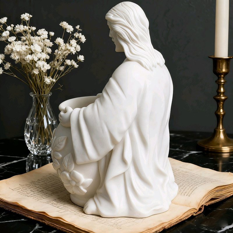 Man Embracing Pot Silicone Mold DIY Gypsum Resin Epoxy Craftwork