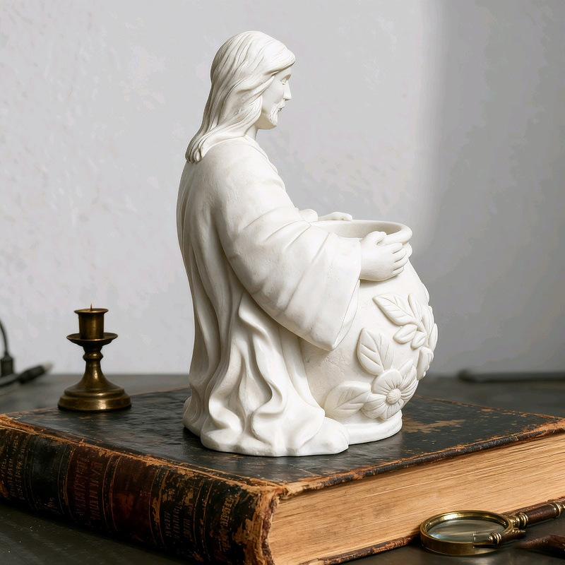 Man Embracing Pot Silicone Mold DIY Gypsum Resin Epoxy Craftwork