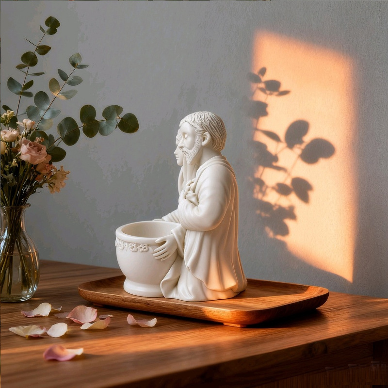 Man & Wife Embracing Pot Silicone Mold DIY Gypsum Resin Epoxy Craftwork