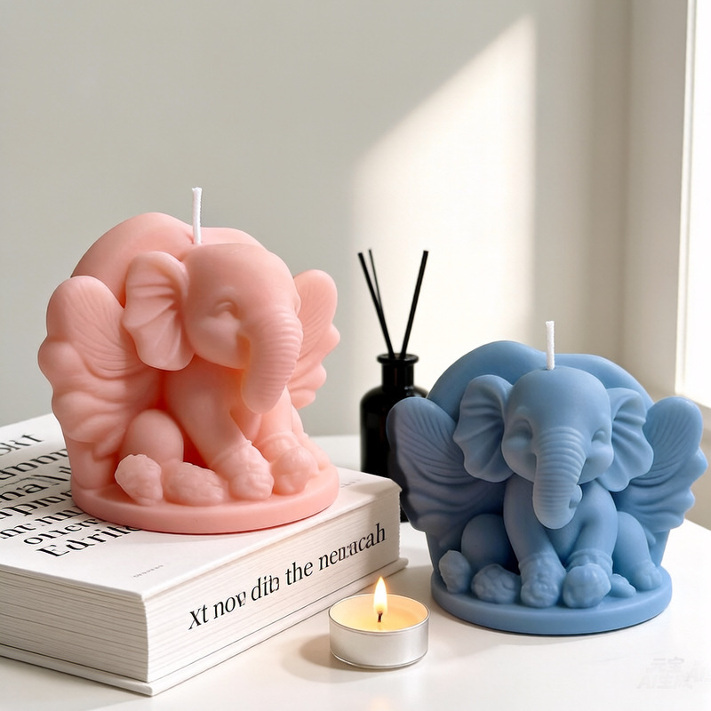 Little Flying Elephant-shaped Silicone Mold Aromatherapy Candle