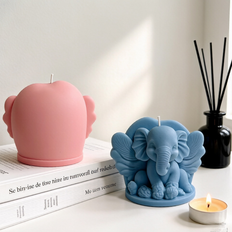 Little Flying Elephant-shaped Silicone Mold Aromatherapy Candle