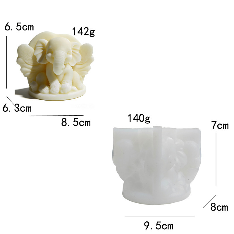 Little Flying Elephant-shaped Silicone Mold Aromatherapy Candle