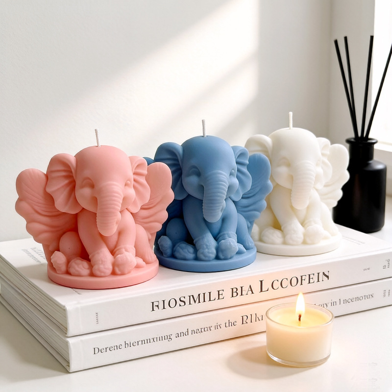 Little Flying Elephant-shaped Silicone Mold Aromatherapy Candle