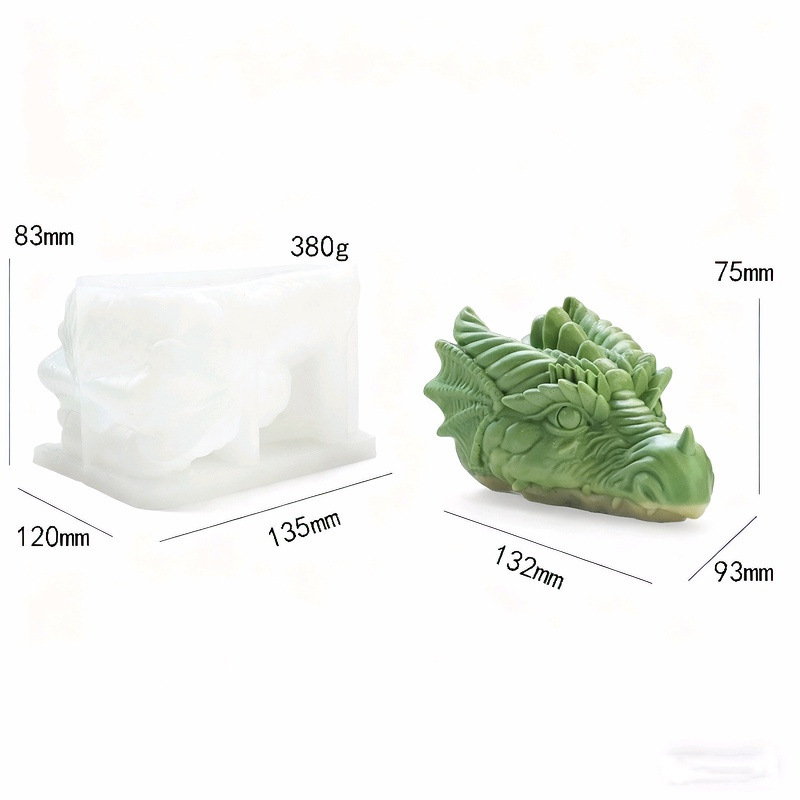 Dragon Head-shaped Silicone Mold Aromatherapy Candle