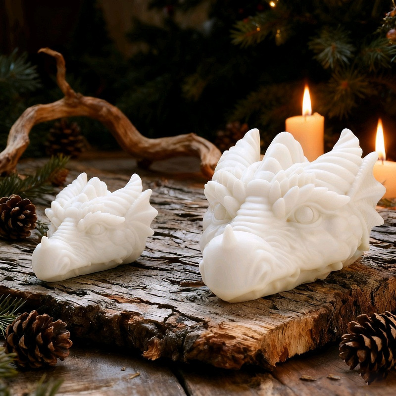 Dragon Head-shaped Silicone Mold Aromatherapy Candle