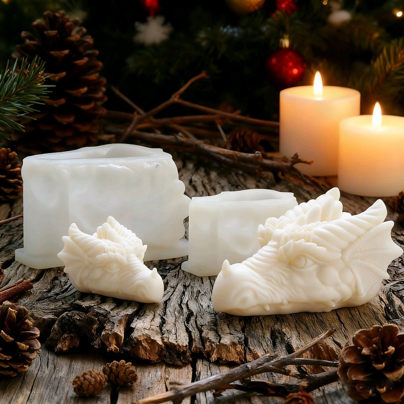 Dragon Head-shaped Silicone Mold Aromatherapy Candle