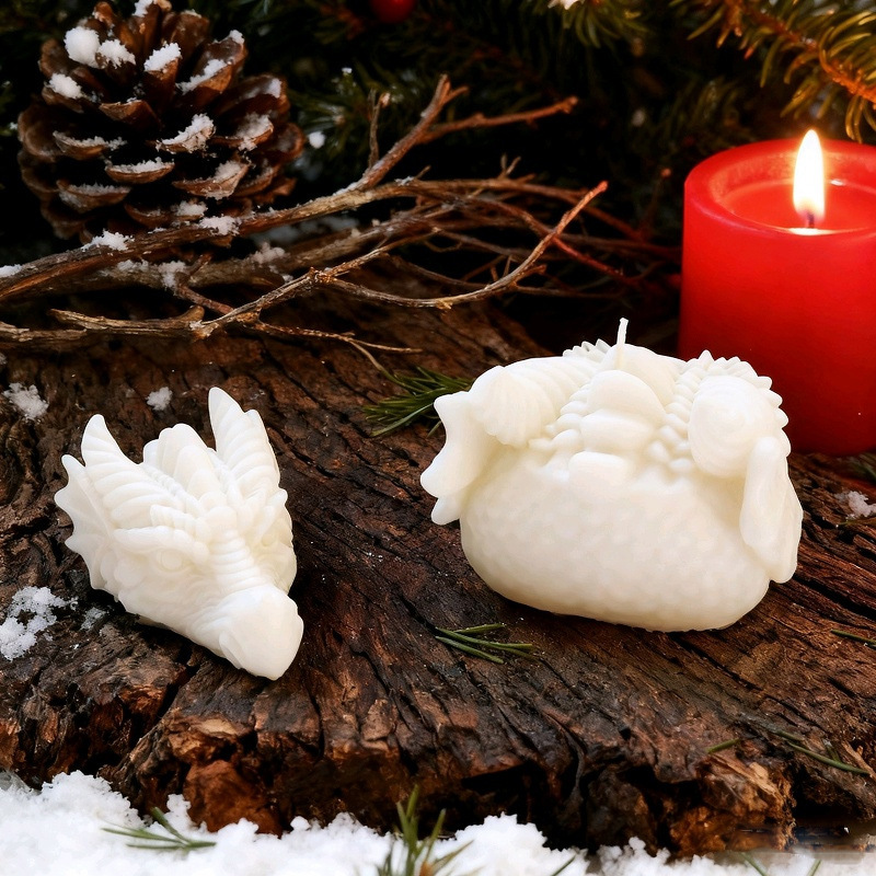 Dragon Head-shaped Silicone Mold Aromatherapy Candle