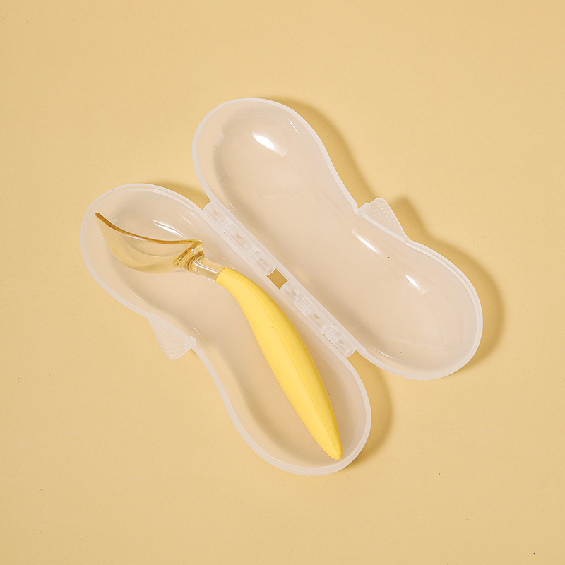 PPSU Spoon Silicone Handle Baby Training Tableware