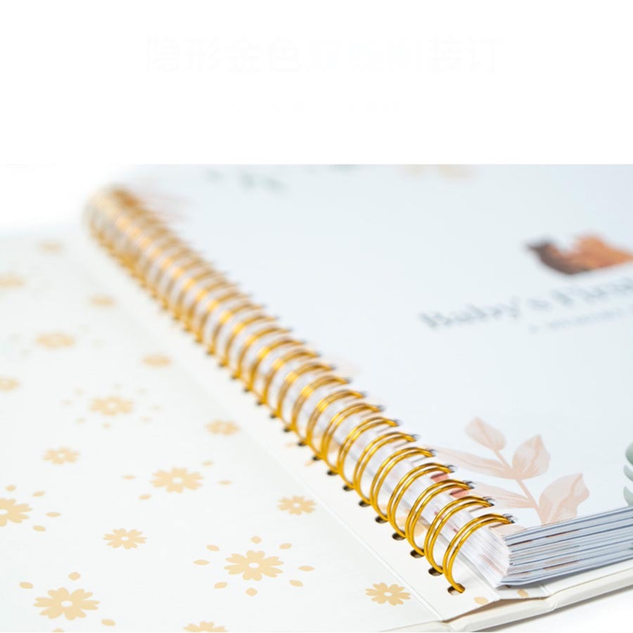 Carnet de notes personnalisé avec impression, reliure spirale et dorure à chaud, nouveau design pour bébé