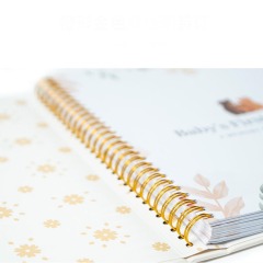 Carnet de notes personnalisé avec impression, reliure spirale et dorure à chaud, nouveau design pour bébé
