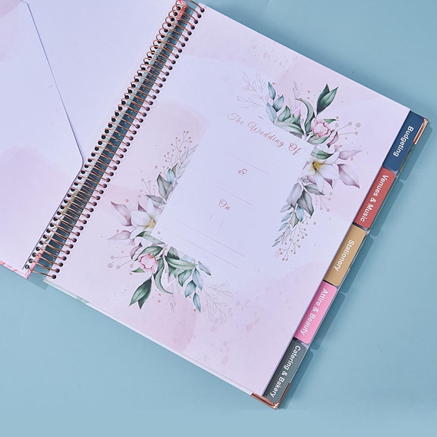 Custom Notebook Printing Agenda Spiral A5 Journal Planner New Design Wedding Planner