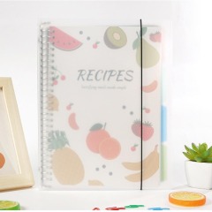 Carnet personnalisable, agenda, journal intime, couverture en polypropylène, carnet de recettes à spirale