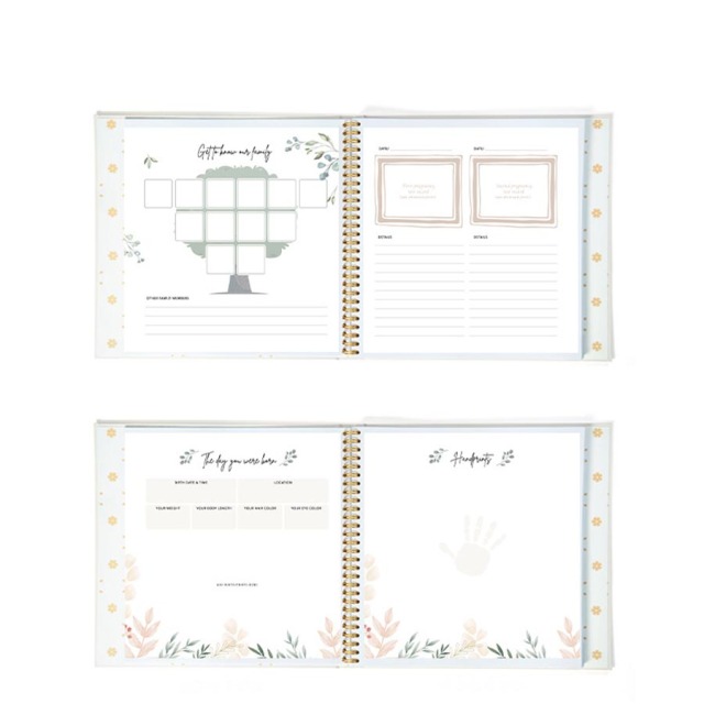 Carnet de notes personnalisé avec impression, reliure spirale et dorure à chaud, nouveau design pour bébé