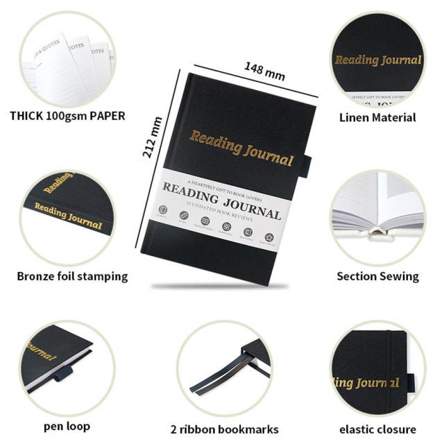 China Notebook Printing Factory Customizable Journal Agenda Diary Planner Hardcover Notebook Reading Journal for School
