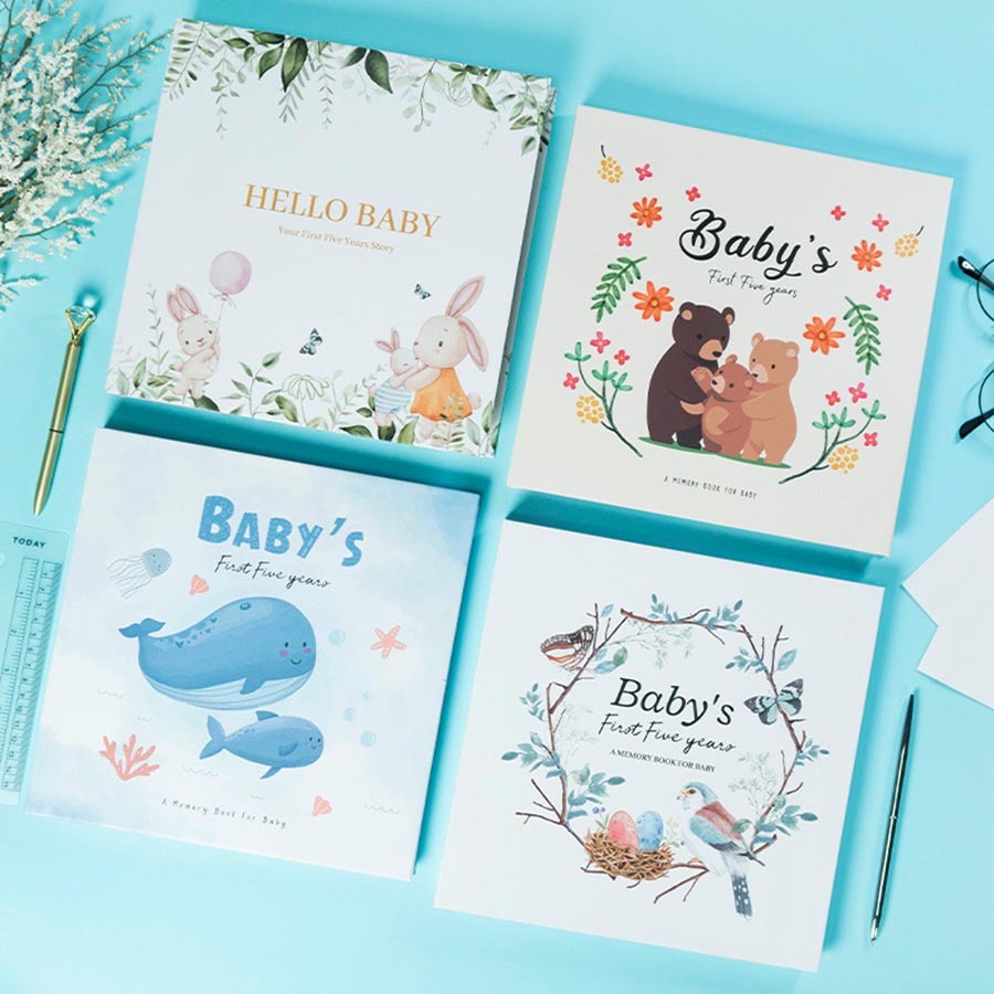 Carnet de notes personnalisé avec impression, reliure spirale et dorure à chaud, nouveau design pour bébé