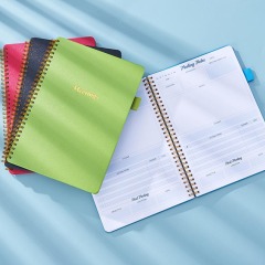Carnet de notes personnalisable, impression de carnets à spirale, couverture souple, agenda imprimé, journal de réunion
