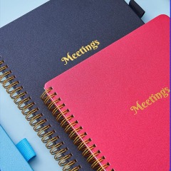 Carnet de notes personnalisable, impression de carnets à spirale, couverture souple, agenda imprimé, journal de réunion