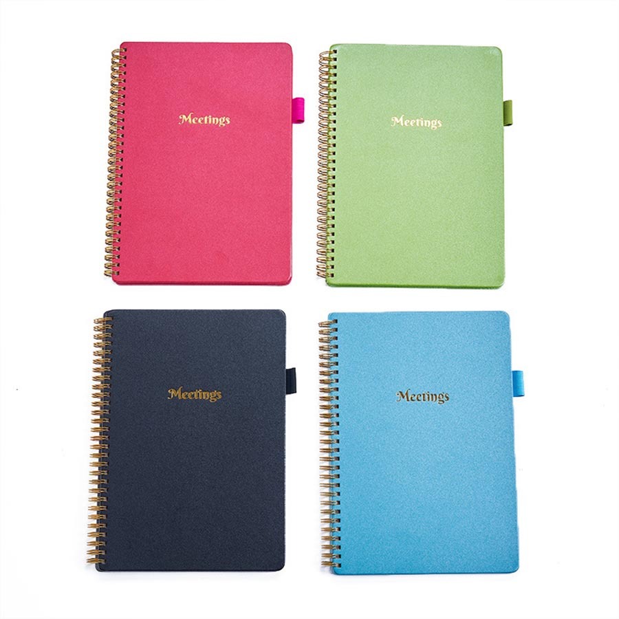 Carnet de notes personnalisable, impression de carnets à spirale, couverture souple, agenda imprimé, journal de réunion