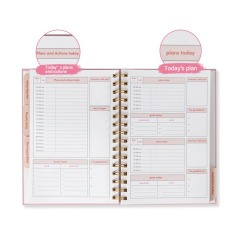 Customizable Planner Printing Agenda Daily Spiral Notebooks A5 Day Weekly Monthly Year Planner