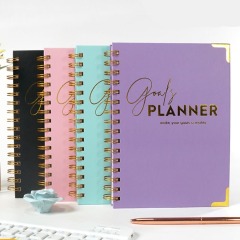 Customizable Planner Printing Agenda Daily Spiral Notebooks A5 Day Weekly Monthly Year Planner