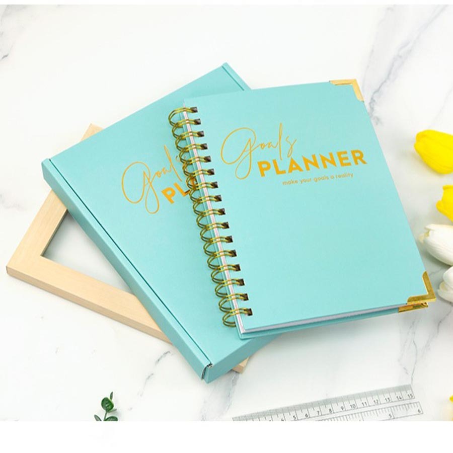 Customizable Planner Printing Agenda Daily Spiral Notebooks A5 Day Weekly Monthly Year Planner