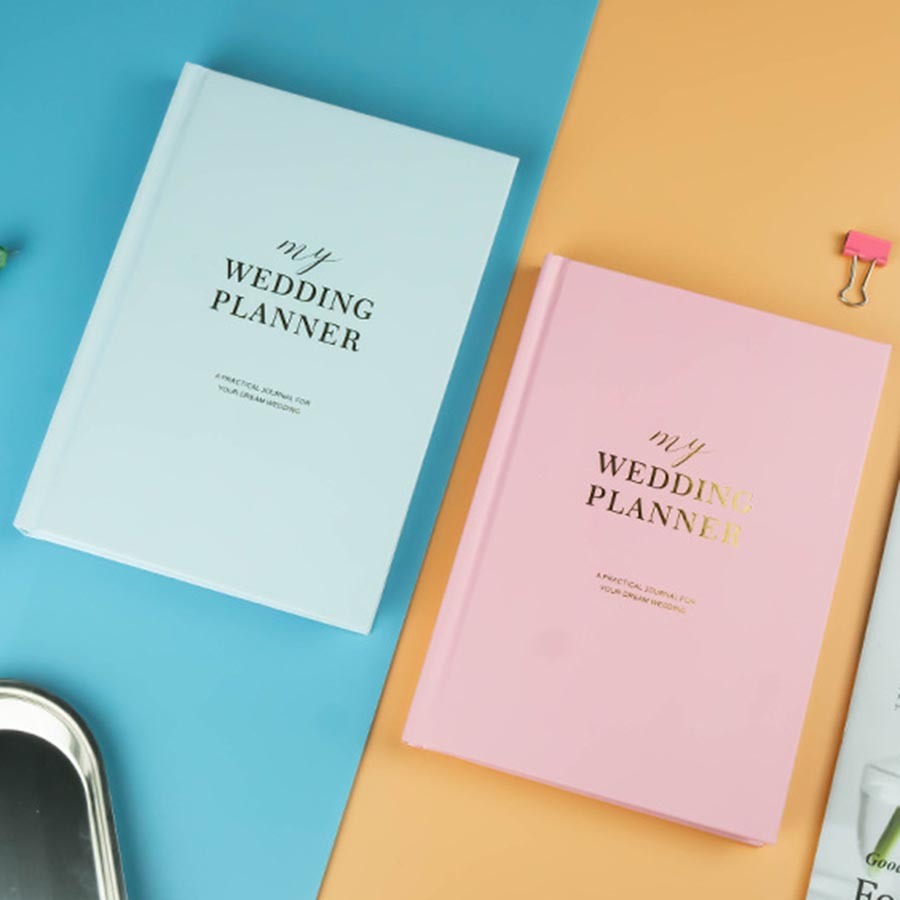 Carnets de planification personnalisables, impression, reliure parfaite, couverture rigide, agenda, planificateur de mariage quotidien