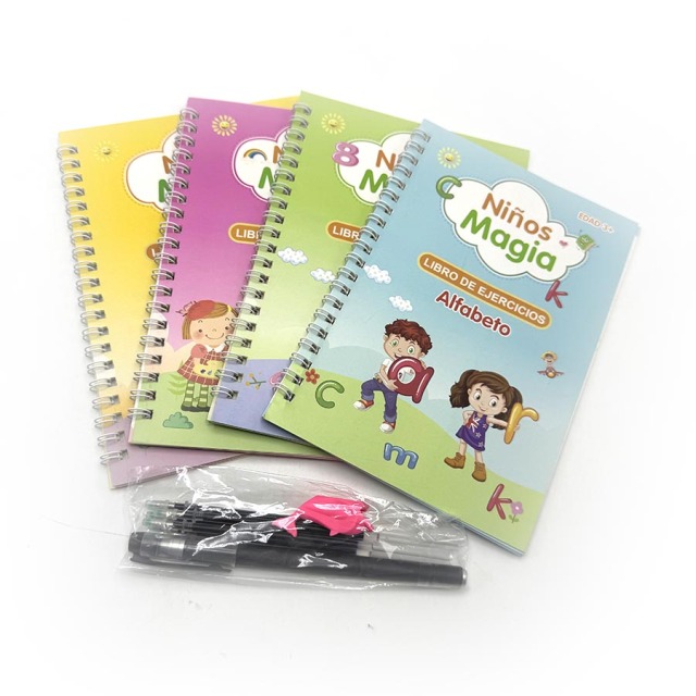 A5 Spiral Books Custom Printing Full Color Printed Practice Magic Copybook for Kids