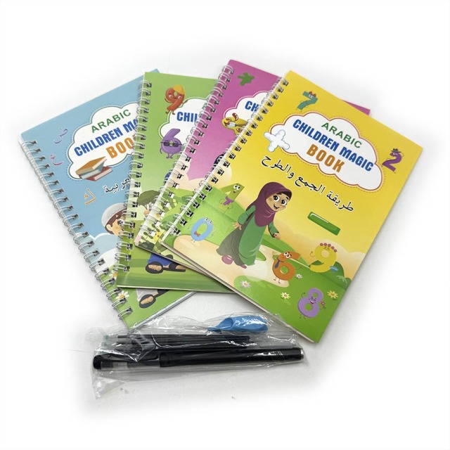 Book Printing Manufacturer Custom Printed Spiral Practice Books Educational Magic Copybook Arabic Books for School