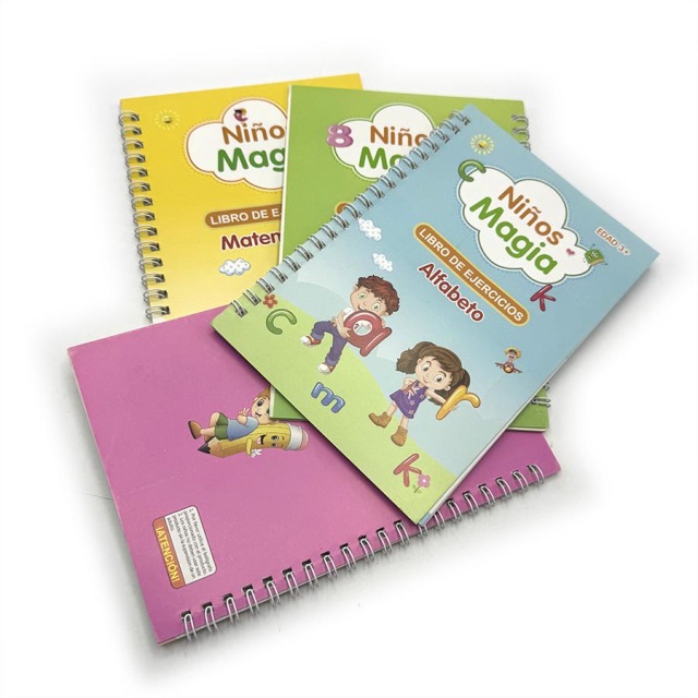 A5 Spiral Books Custom Printing Full Color Printed Practice Magic Copybook for Kids