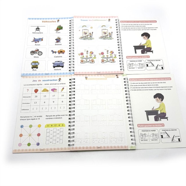 Impression de livres français à bas prix pour enfants, cahiers d'exercices éducatifs, coloriages personnalisés, cahier magique