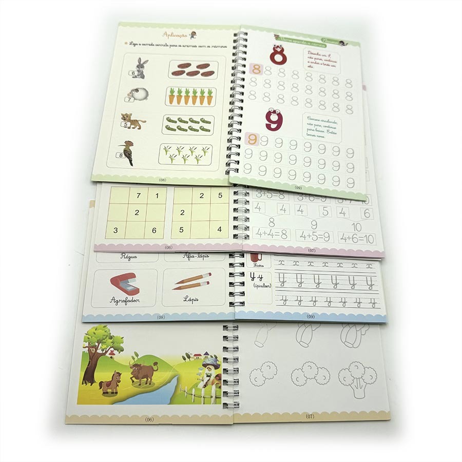 Wholesale Portuguese Books Printing Educational Learning Practice Books Magic Copybook for Children
