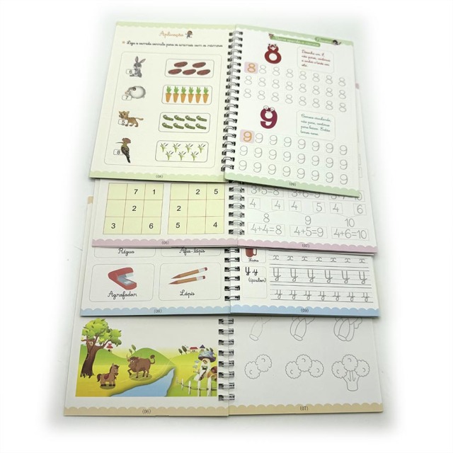 Wholesale Portuguese Books Printing Educational Learning Practice Books Magic Copybook for Children