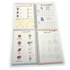 A5 Spiral Books Custom Printing Full Color Printed Practice Magic Copybook for Kids
