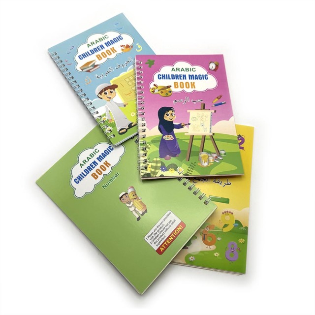 Book Printing Manufacturer Custom Printed Spiral Practice Books Educational Magic Copybook Arabic Books for School
