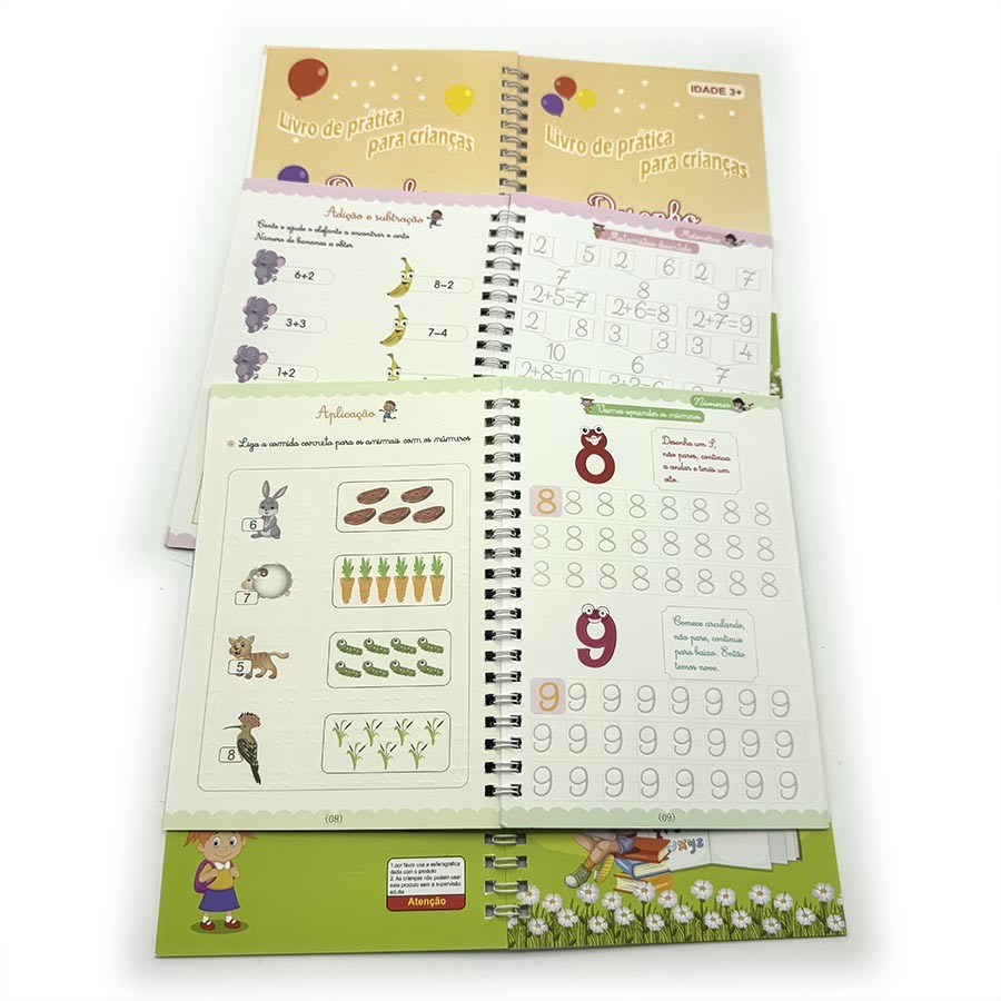 Wholesale Portuguese Books Printing Educational Learning Practice Books Magic Copybook for Children