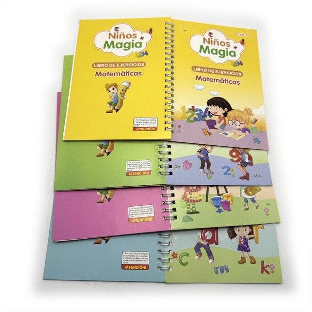 A5 Spiral Books Custom Printing Full Color Printed Practice Magic Copybook for Kids