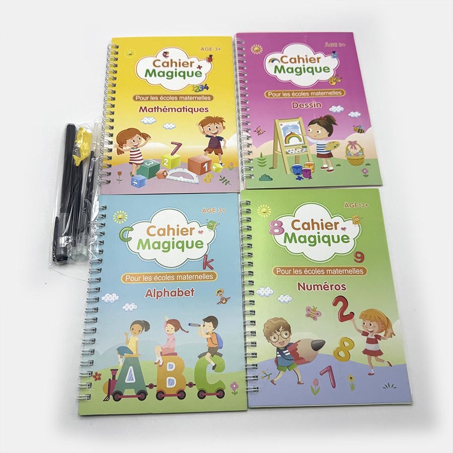 Custom French Practice Books Printing Cheap Printed Spiral Binding Magic Copybook for Children