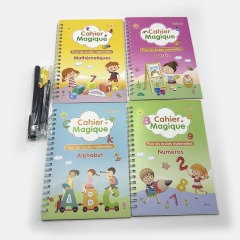 Custom French Practice Books Printing Cheap Printed Spiral Binding Magic Copybook for Children