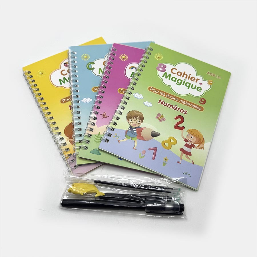 Custom French Practice Books Printing Cheap Printed Spiral Binding Magic Copybook for Children