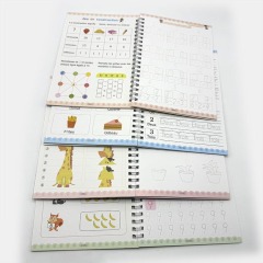 Custom French Practice Books Printing Cheap Printed Spiral Binding Magic Copybook for Children