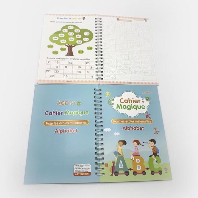 Custom French Practice Books Printing Cheap Printed Spiral Binding Magic Copybook for Children