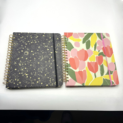 Cahiers à spirale personnalisés, format A5, couverture rigide, papier cartonné, pour étudiants