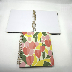 Cahiers à spirale personnalisés, format A5, couverture rigide, papier cartonné, pour étudiants