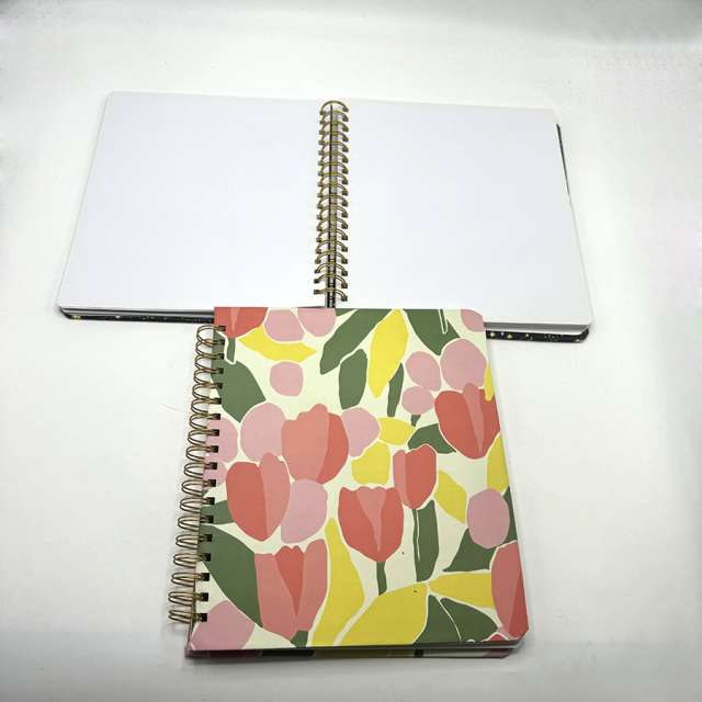 Cahiers à spirale personnalisés, format A5, couverture rigide, papier cartonné, pour étudiants