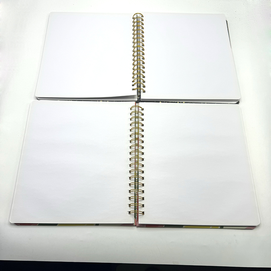 Cahiers à spirale personnalisés, format A5, couverture rigide, papier cartonné, pour étudiants