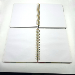 Cahiers à spirale personnalisés, format A5, couverture rigide, papier cartonné, pour étudiants