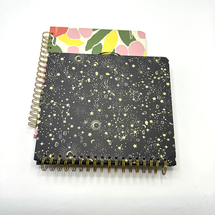 Cahiers à spirale personnalisés, format A5, couverture rigide, papier cartonné, pour étudiants