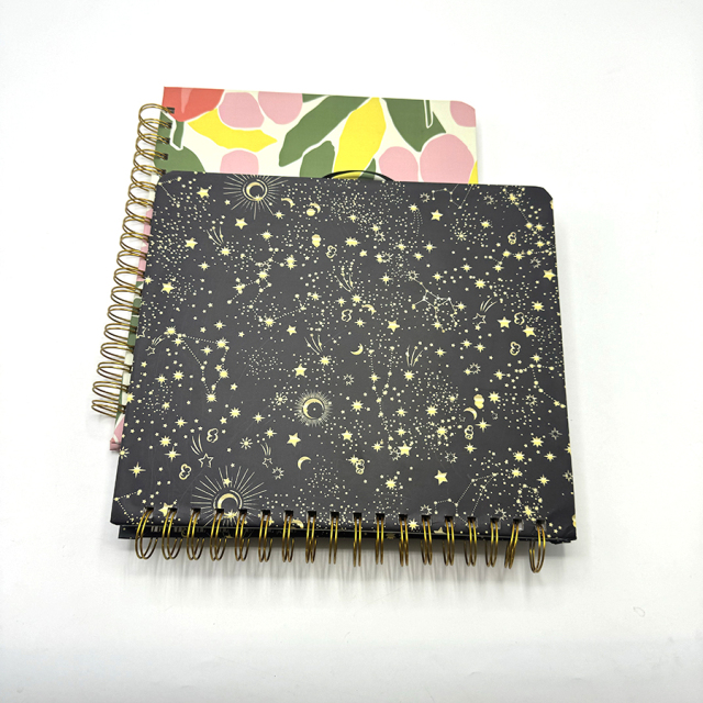Cahiers à spirale personnalisés, format A5, couverture rigide, papier cartonné, pour étudiants